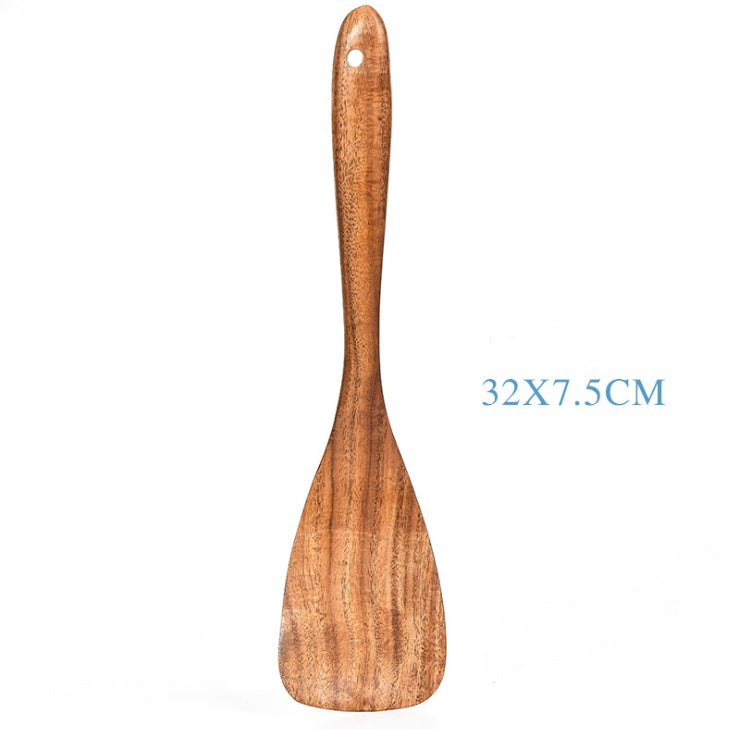 Teak Natural Wood Tableware Spoon Ladle Turner Rice Colander Soup Skimmer Cooking Tool Sets Spoon Scoop Kitchen Tools Gadgets