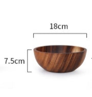 Kitchen Natural Wooden Bowl Household Fruit Bowl Salad Bowl For Home Restaurant Food Container Wooden Utensils