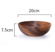 Kitchen Natural Wooden Bowl Household Fruit Bowl Salad Bowl For Home Restaurant Food Container Wooden Utensils