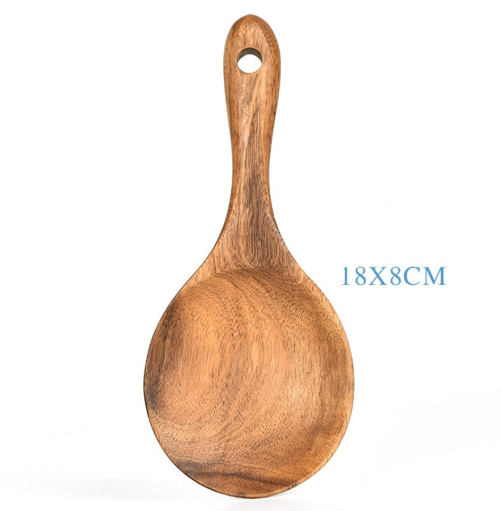 Teak Natural Wood Tableware Spoon Ladle Turner Rice Colander Soup Skimmer Cooking Tool Sets Spoon Scoop Kitchen Tools Gadgets