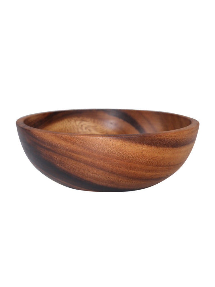 Kitchen Natural Wooden Bowl Household Fruit Bowl Salad Bowl For Home Restaurant Food Container Wooden Utensils